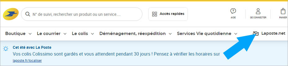 Aller sur le webmail laposte via le site officiel la poste