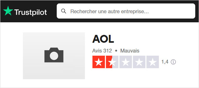 Avis des utilisateurs d'AOL sur Trustpilot