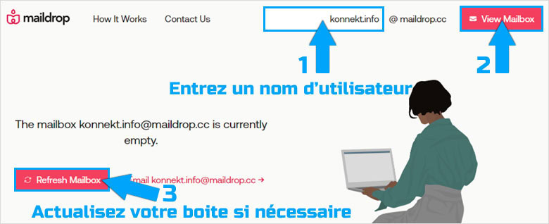 Boite mail temporaire Maildrop