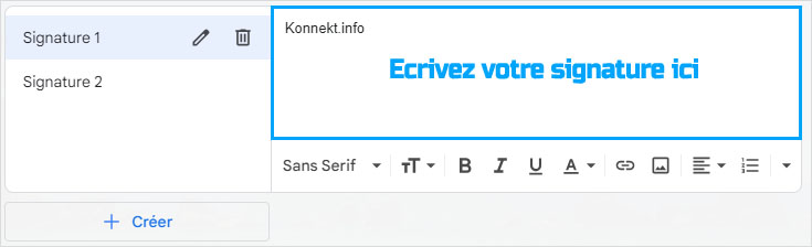 Configuration de la signature Gmail