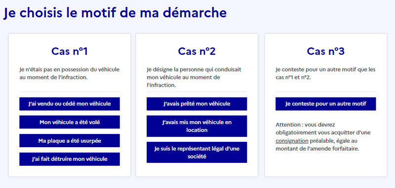 On choisit le motif de désignation d'un autre conducteur