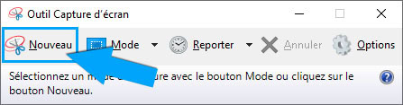 Procéder à une capture d'écran à l'aide de l'outil