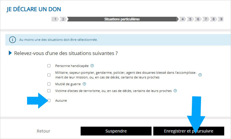 Présenter la situation particulière du bénéficiaire