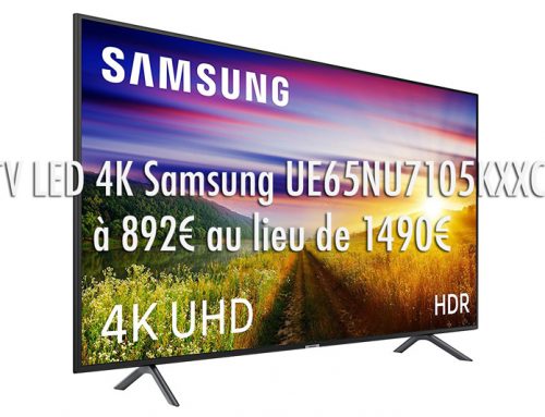 tv led 4k samsung 65 pouces à 892€ au lieu de 1490€